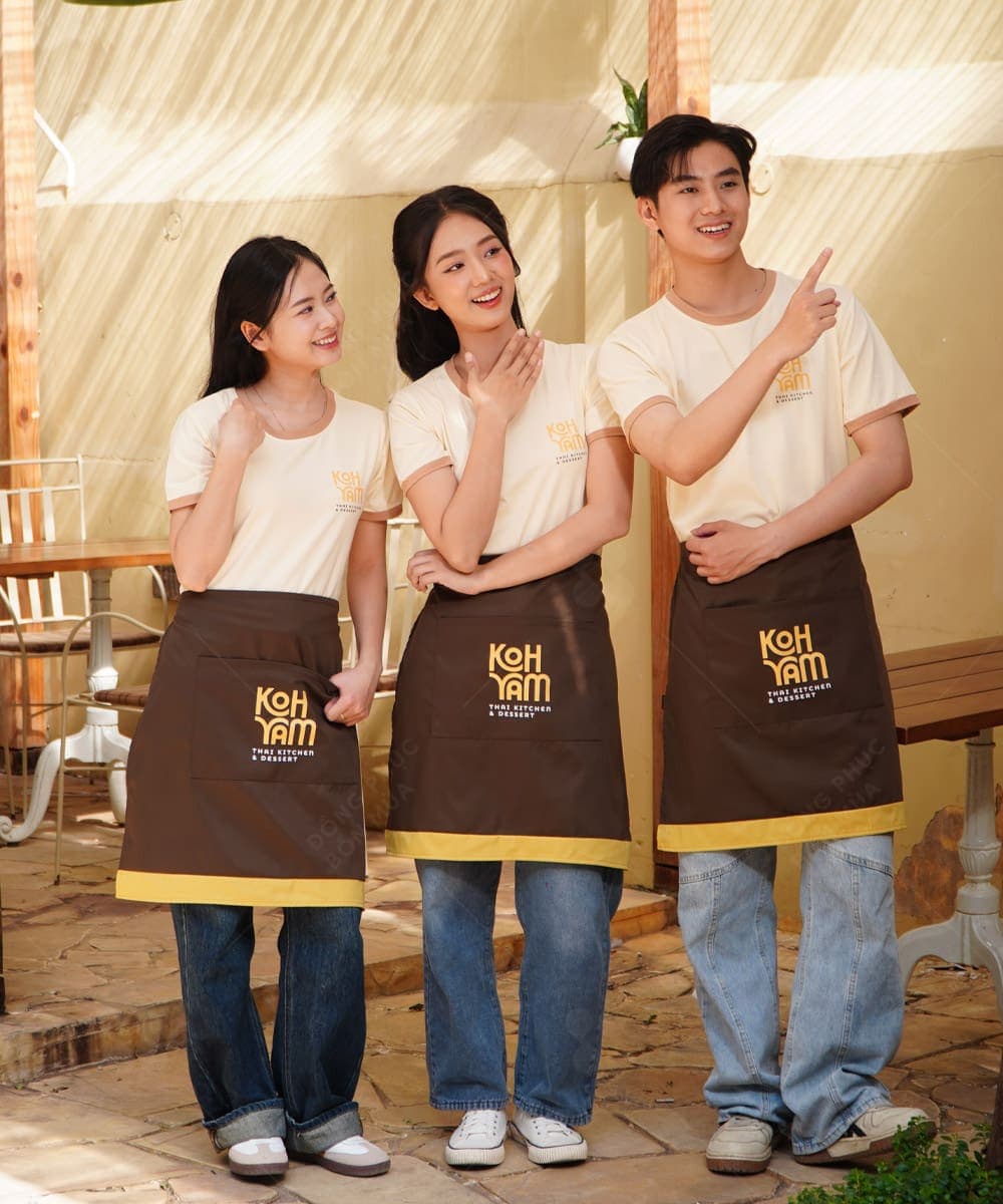 Đồng phục nhà hàng Koh Yam nâu đất